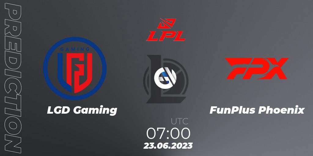 LGD Gaming - FunPlus Phoenix: ennuste. 23.06.23, LoL, LPL Summer 2023 Regular Season