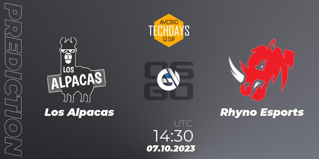Los Alpacas - Rhyno Esports: ennuste. 07.10.2023 at 14:30, Counter-Strike (CS2), Aveiro Techdays Cup 2023