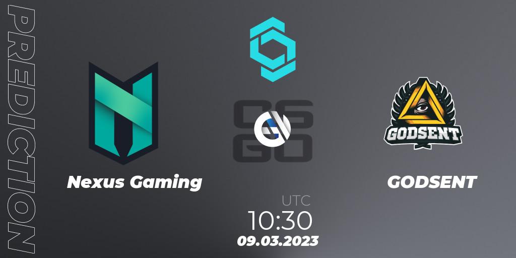 Nexus Gaming - GODSENT: ennuste. 09.03.2023 at 10:30, Counter-Strike (CS2), CCT North Europe Series #4