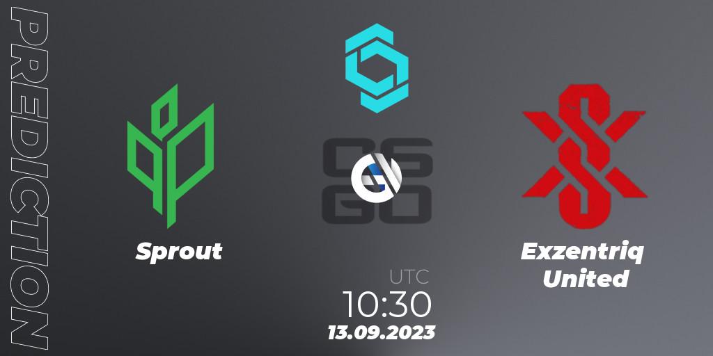 Sprout - Exzentriq United: ennuste. 13.09.2023 at 10:30, Counter-Strike (CS2), CCT North Europe Series #8: Closed Qualifier