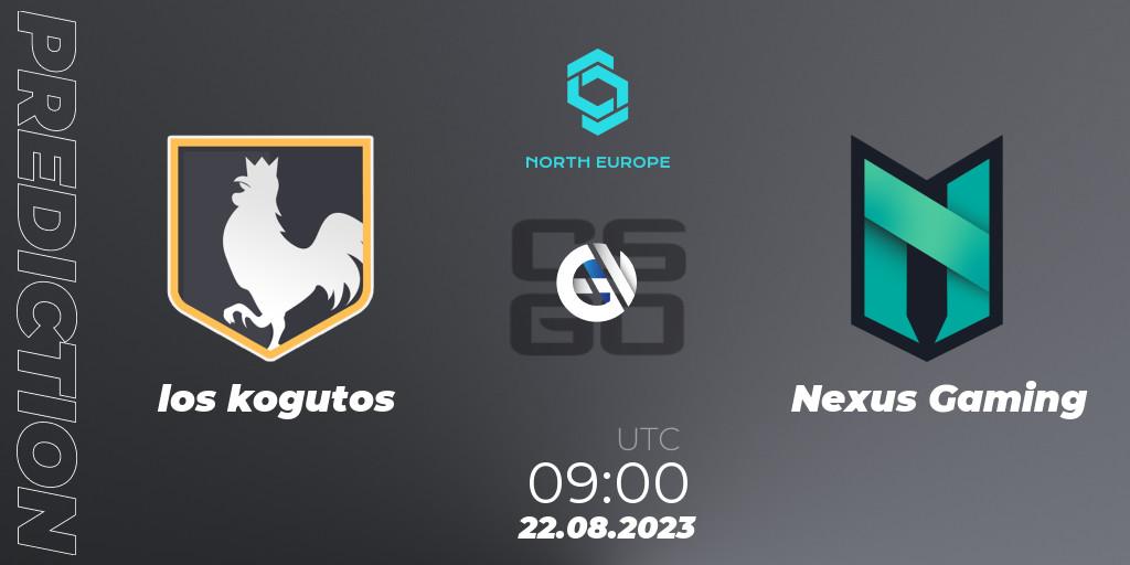 los kogutos - Nexus Gaming: ennuste. 22.08.2023 at 09:00, Counter-Strike (CS2), CCT North Europe Series #7