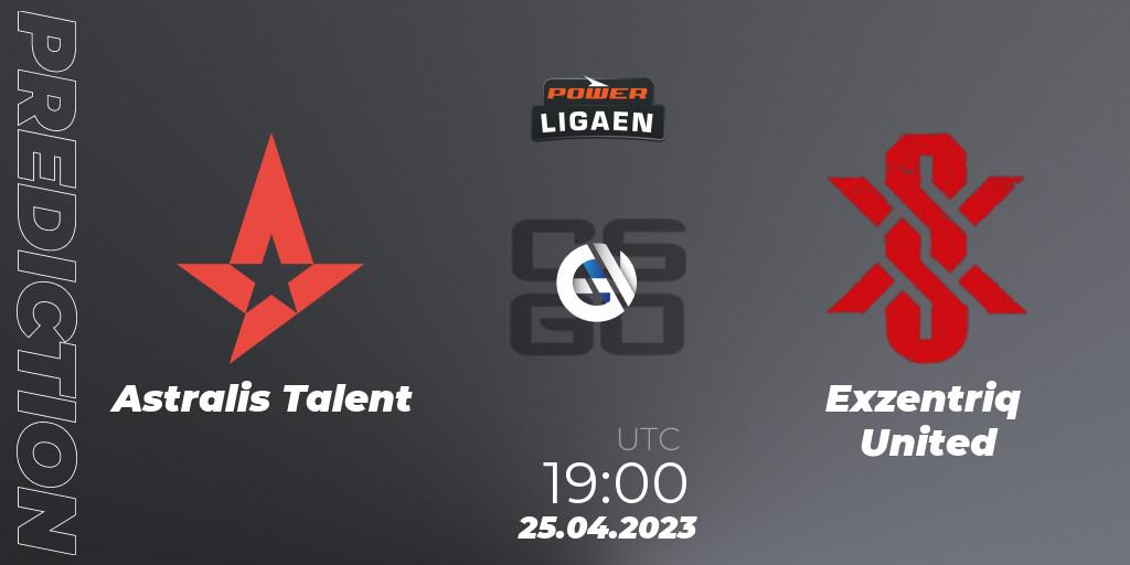 Astralis Talent - Exzentriq United: ennuste. 25.04.2023 at 19:00, Counter-Strike (CS2), Dust2.dk Ligaen Season 23