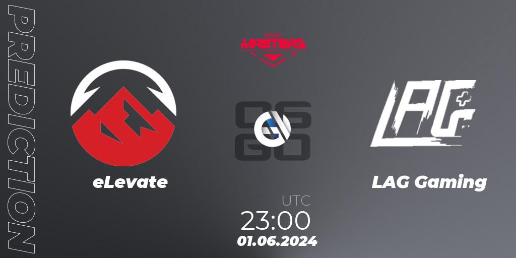 eLevate - LAG Gaming: ennuste. 01.06.2024 at 23:00, Counter-Strike (CS2), Ace North American Masters Fall 2024: Open Qualifier #2