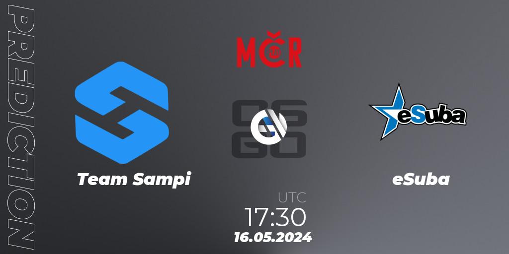 Team Sampi - eSuba: ennuste. 16.05.2024 at 17:30, Counter-Strike (CS2), Tipsport Cup Spring 2024: Online Stage