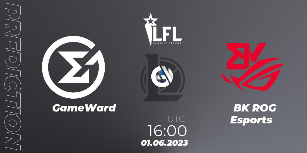 GameWard - BK ROG Esports: ennuste. 01.06.2023 at 16:00, LoL, LFL Summer 2023 - Group Stage