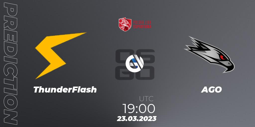 ThunderFlash - AGO: ennuste. 24.03.23, CS2 (CS:GO), Polska Liga Esportowa 2023: Split #1