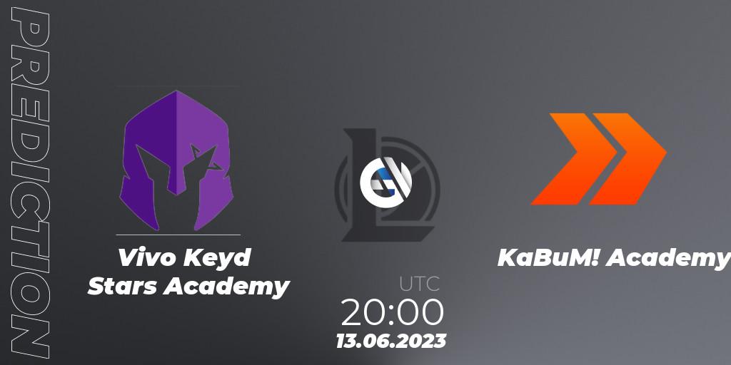 Vivo Keyd Stars Academy - KaBuM! Academy: ennuste. 13.06.23, LoL, CBLOL Academy Split 2 2023 - Group Stage