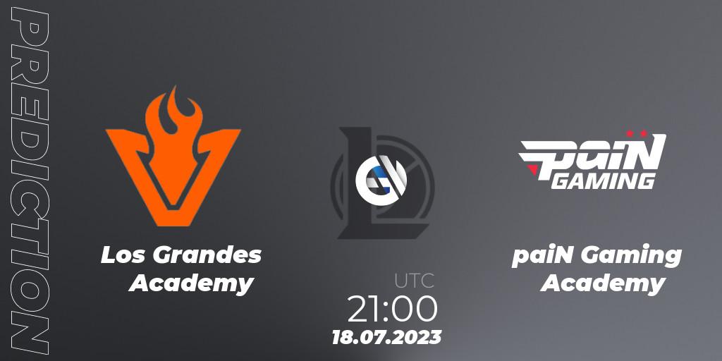 Los Grandes Academy - paiN Gaming Academy: ennuste. 18.07.2023 at 21:00, LoL, CBLOL Academy Split 2 2023 - Group Stage