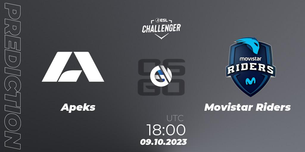 Apeks - Movistar Riders: ennuste. 09.10.2023 at 18:00, Counter-Strike (CS2), ESL Challenger at DreamHack Winter 2023: European Qualifier