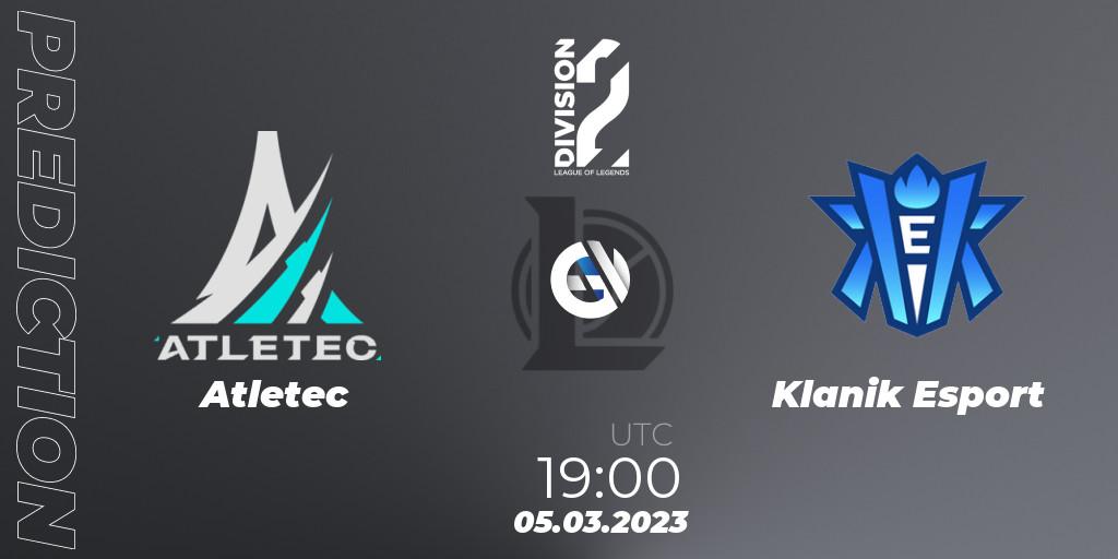 Atletec - Klanik Esport: ennuste. 05.03.2023 at 19:00, LoL, LFL Division 2 Spring 2023 - Group Stage
