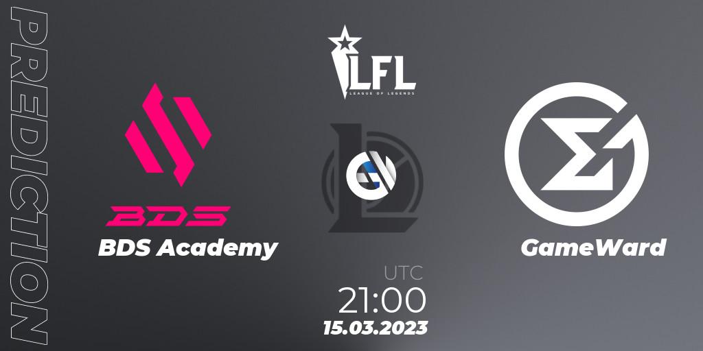 BDS Academy - GameWard: ennuste. 15.03.2023 at 21:00, LoL, LFL Spring 2023 - Group Stage