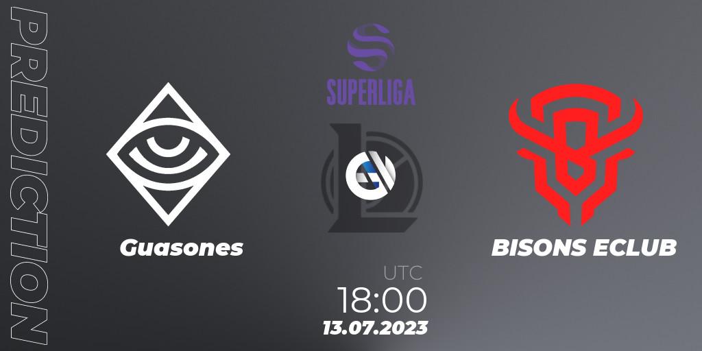 Guasones - BISONS ECLUB: ennuste. 11.07.2023 at 18:00, LoL, Superliga Summer 2023 - Group Stage