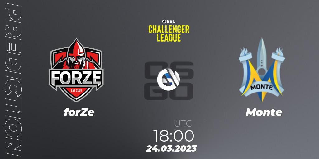 forZe - Monte: ennuste. 24.03.23, CS2 (CS:GO), ESL Challenger League Season 44: Europe