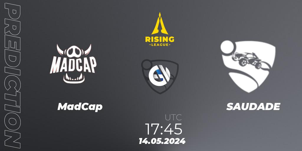 MadCap - SAUDADE: ennuste. 14.05.2024 at 17:45, Rocket League, Rising League 2024 — Split 1 — Main Event