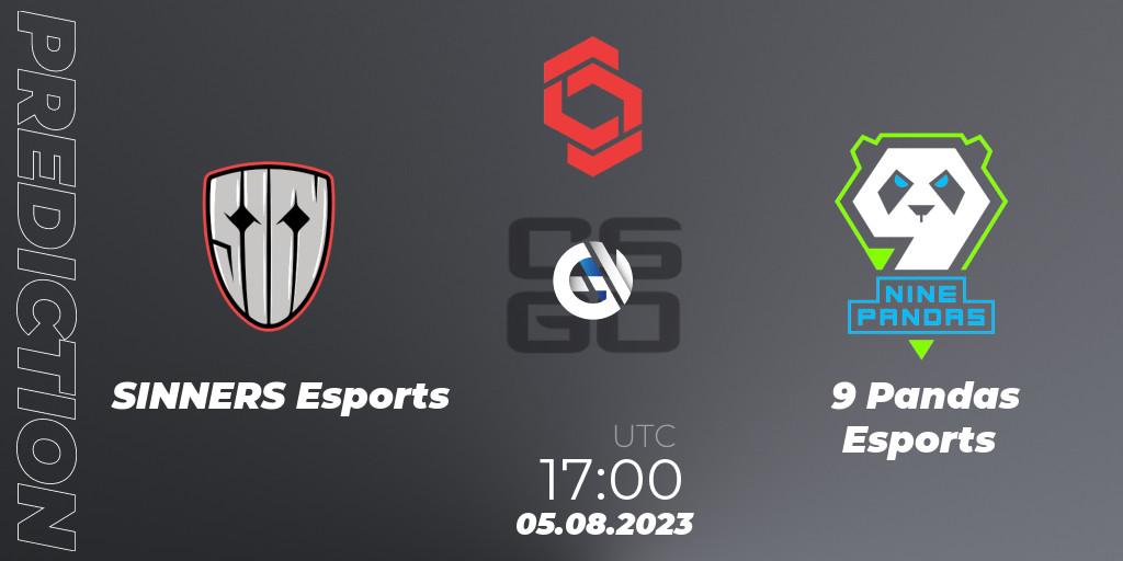 SINNERS Esports - 9 Pandas Esports: ennuste. 05.08.2023 at 17:00, Counter-Strike (CS2), CCT Central Europe Series #7