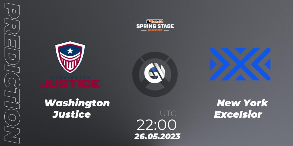 Washington Justice - New York Excelsior: ennuste. 26.05.2023 at 22:00, Overwatch, OWL Stage Qualifiers Spring 2023 West