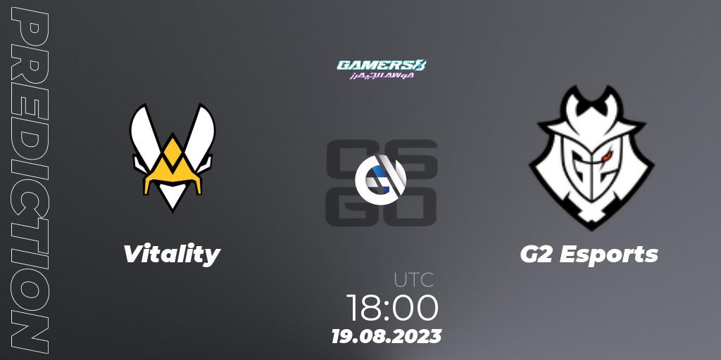 Vitality - G2 Esports: ennuste. 19.08.2023 at 18:10, Counter-Strike (CS2), Gamers8 2023