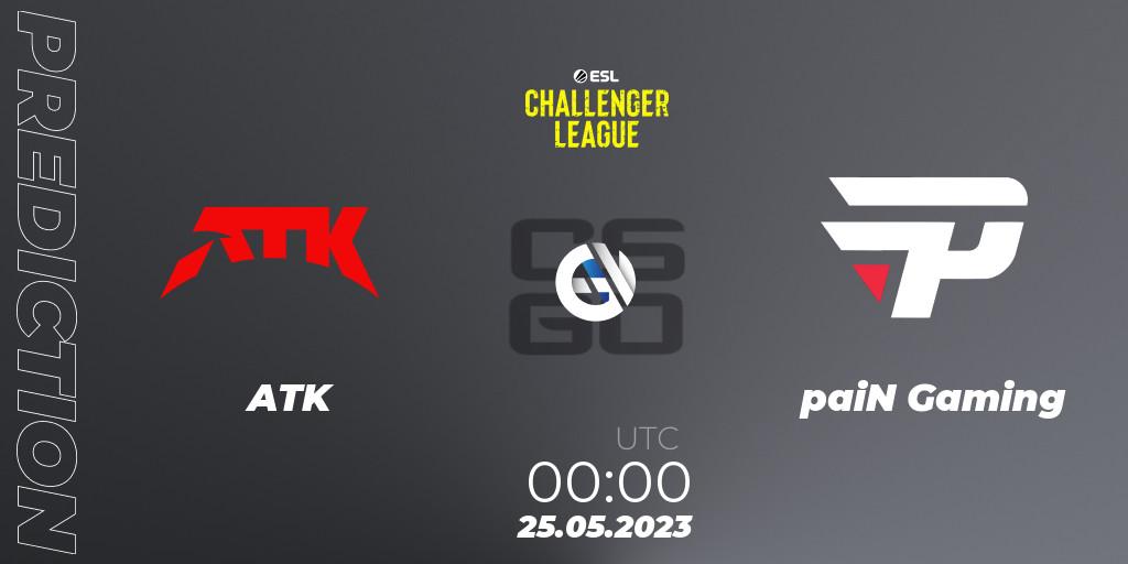 ATK - paiN Gaming: ennuste. 25.05.23, CS2 (CS:GO), ESL Challenger League Season 45: North America