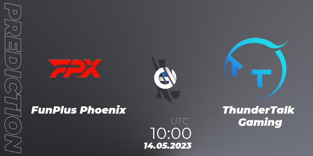 FunPlus Phoenix - ThunderTalk Gaming: ennuste. 14.05.2023 at 10:00, Wild Rift, WRL Asia 2023 - Season 1 - Regular Season