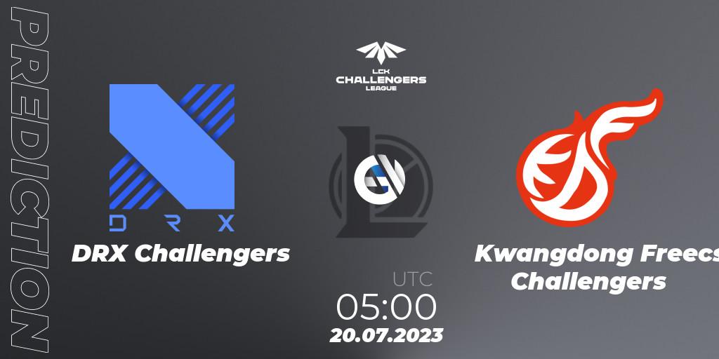 DRX Challengers - Kwangdong Freecs Challengers: ennuste. 20.07.2023 at 05:00, LoL, LCK Challengers League 2023 Summer - Group Stage