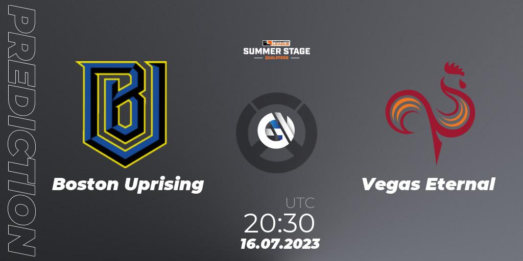 Boston Uprising - Vegas Eternal: ennuste. 16.07.2023 at 20:30, Overwatch, Overwatch League 2023 - Summer Stage Qualifiers