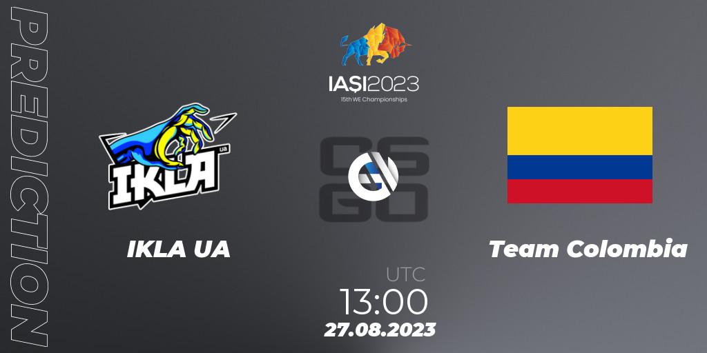 IKLA UA - Team Colombia: ennuste. 27.08.23, CS2 (CS:GO), IESF World Esports Championship 2023