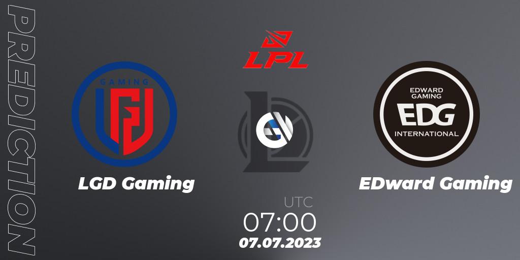 LGD Gaming - EDward Gaming: ennuste. 07.07.23, LoL, LPL Summer 2023 Regular Season