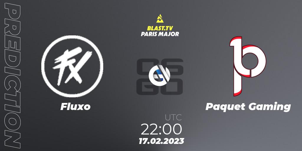 Fluxo - Paquetá Gaming: ennuste. 17.02.2023 at 22:30, Counter-Strike (CS2), BLAST.tv Paris Major 2023 South America RMR Closed Qualifier