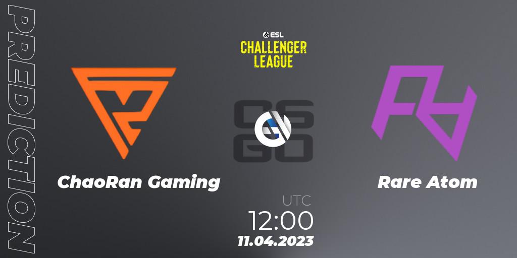 ChaoRan Gaming - Rare Atom: ennuste. 11.04.2023 at 12:00, Counter-Strike (CS2), ESL Challenger League Season 45: Asia-Pacific