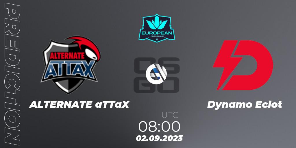 ALTERNATE aTTaX - Dynamo Eclot: ennuste. 02.09.2023 at 08:00, Counter-Strike (CS2), European Pro League Season 10