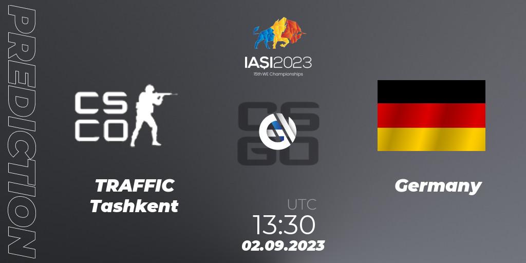 TRAFFIC Tashkent - Germany: ennuste. 02.09.2023 at 12:45, Counter-Strike (CS2), IESF World Esports Championship 2023