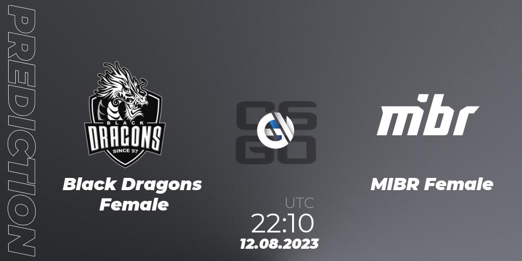 Black Dragons Female - MIBR Female: ennuste. 12.08.23, CS2 (CS:GO), Gamers Club Women Masters VII