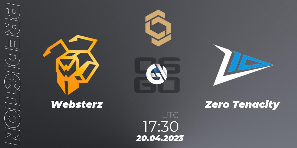 Websterz - Zero Tenacity: ennuste. 20.04.2023 at 18:00, Counter-Strike (CS2), CCT South Europe Series #4: Closed Qualifier
