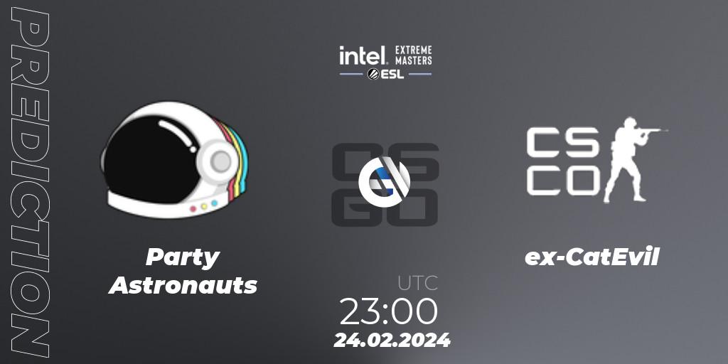 Party Astronauts - ex-CatEvil: ennuste. 24.02.2024 at 23:00, Counter-Strike (CS2), Intel Extreme Masters Dallas 2024: North American Open Qualifier #2