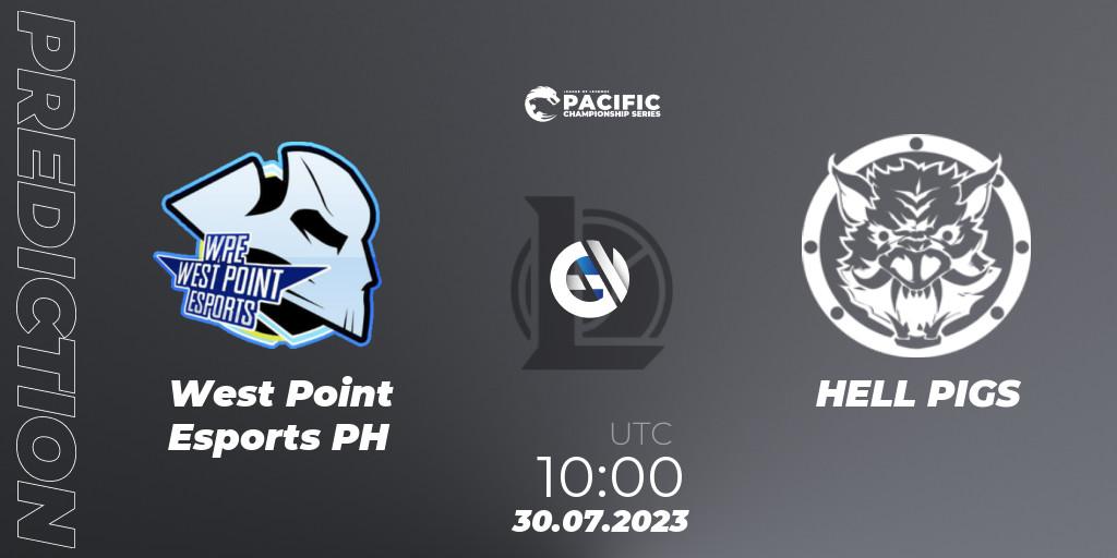 West Point Esports PH - HELL PIGS: ennuste. 30.07.2023 at 10:00, LoL, PACIFIC Championship series Group Stage
