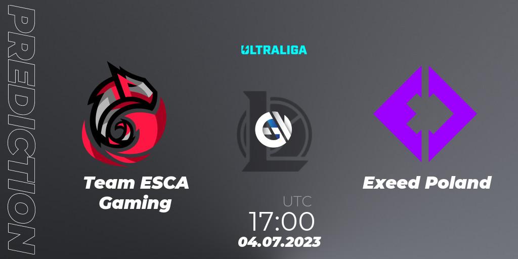 Team ESCA Gaming - Exeed Poland: ennuste. 04.07.2023 at 17:00, LoL, Ultraliga Season 10 2023 Regular Season
