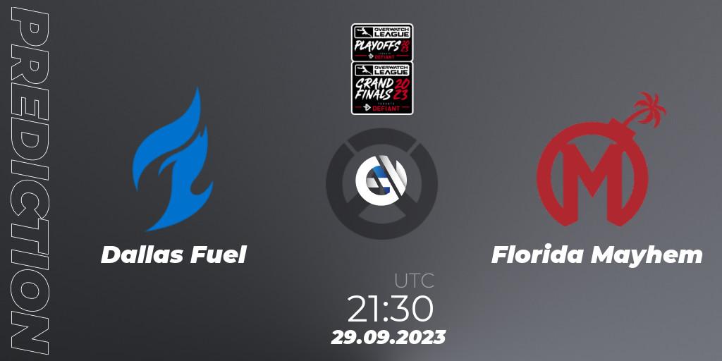 Dallas Fuel - Florida Mayhem: ennuste. 29.09.2023 at 21:30, Overwatch, Overwatch League 2023 - Playoffs