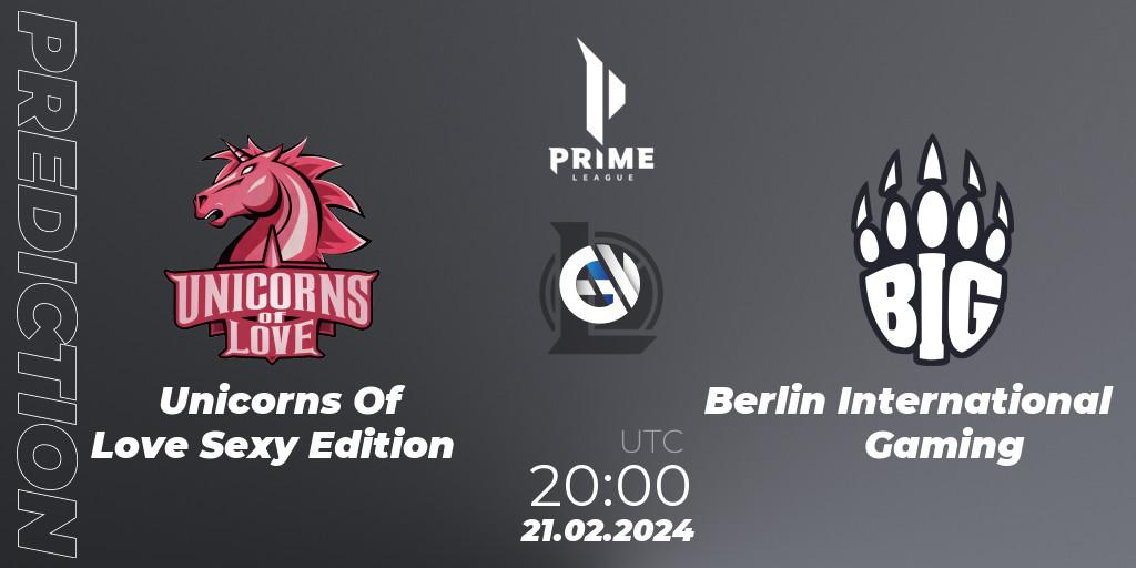 Unicorns Of Love Sexy Edition - Berlin International Gaming: ennuste. 21.02.24, LoL, Prime League Spring 2024 - Group Stage