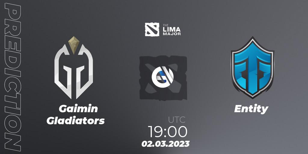 Gaimin Gladiators - Entity: ennuste. 02.03.23, Dota 2, The Lima Major 2023