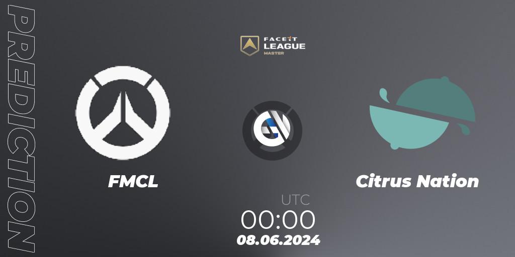 FMCL - Citrus Nation: ennuste. 08.06.2024 at 00:00, Overwatch, FACEIT League Season 1 - NA Master Road to EWC