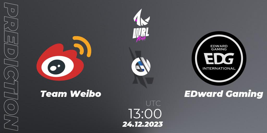 Team Weibo - EDward Gaming: ennuste. 24.12.2023 at 13:00, Wild Rift, WRL Asia 2023 - Season 2 - Regular Season