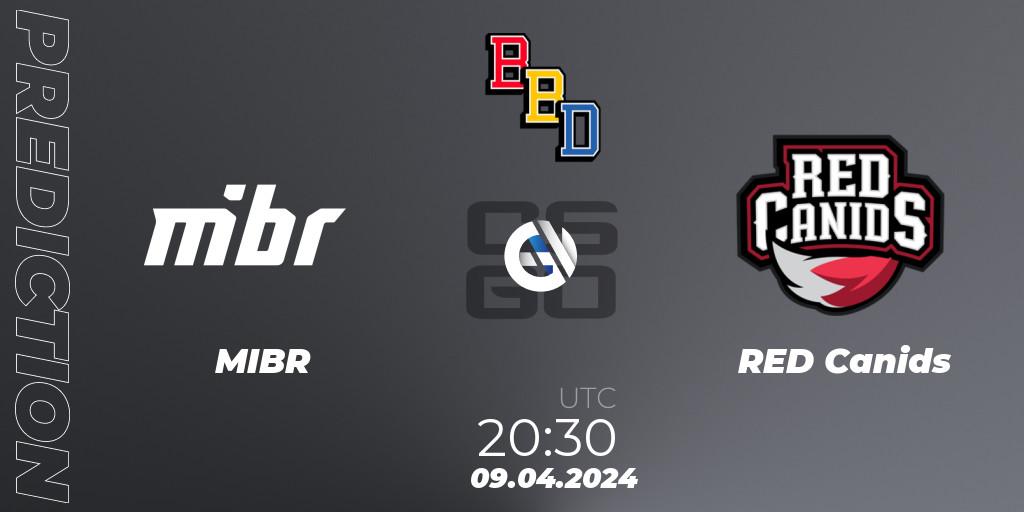 MIBR - RED Canids: ennuste. 09.04.2024 at 18:30, Counter-Strike (CS2), BetBoom Dacha Belgrade 2024: South American Qualifier
