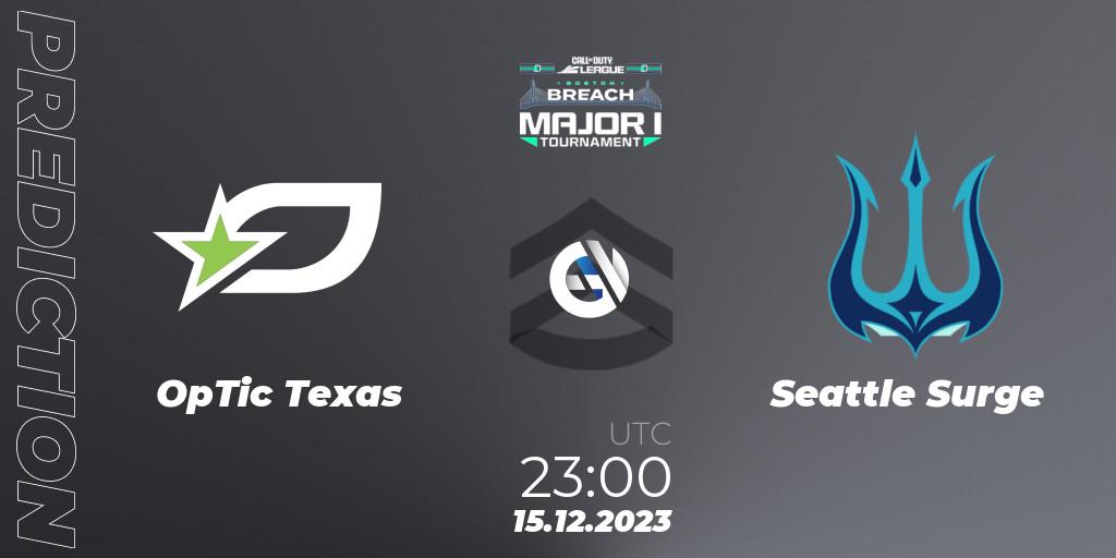 OpTic Texas - Seattle Surge: ennuste. 16.12.2023 at 23:00, Call of Duty, Call of Duty League 2024: Stage 1 Major Qualifiers