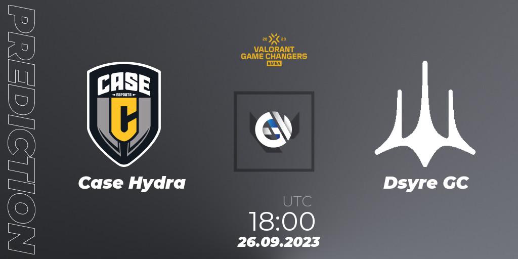 Case Hydra - Dsyre GC: ennuste. 26.09.2023 at 18:00, VALORANT, VCT 2023: Game Changers EMEA Stage 3 - Group Stage