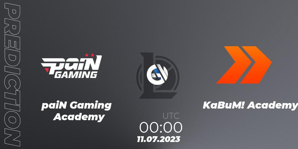 paiN Gaming Academy - KaBuM! Academy: ennuste. 11.07.2023 at 00:00, LoL, CBLOL Academy Split 2 2023 - Group Stage