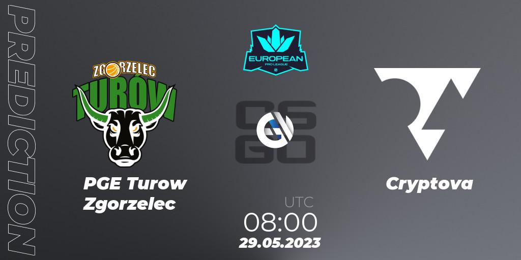 PGE Turow Zgorzelec - Cryptova: ennuste. 29.05.2023 at 08:00, Counter-Strike (CS2), European Pro League Season 8