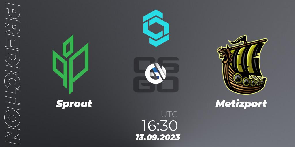 Sprout - Metizport: ennuste. 13.09.2023 at 16:30, Counter-Strike (CS2), CCT North Europe Series #8: Closed Qualifier