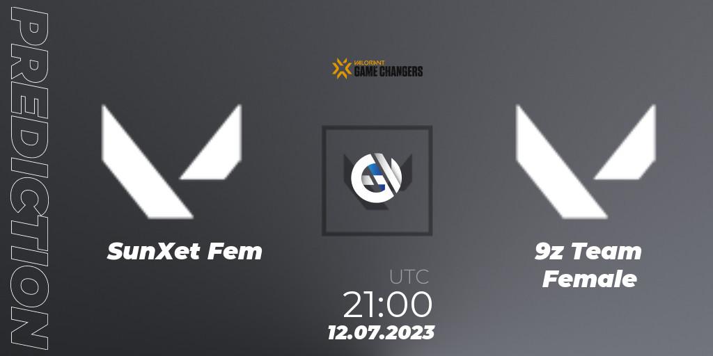 SunXet Fem - 9z Team Female: ennuste. 12.07.2023 at 22:00, VALORANT, VCT 2023: Game Changers Latin America South