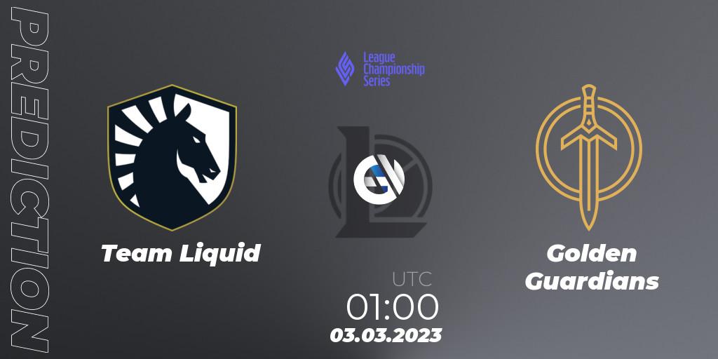 Team Liquid - Golden Guardians: ennuste. 03.03.23, LoL, LCS Spring 2023 - Group Stage