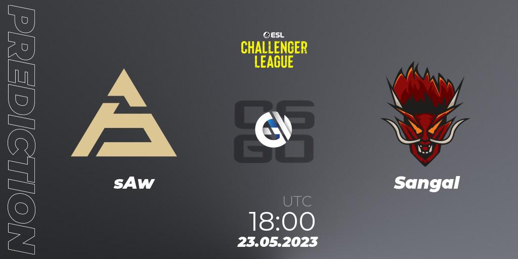 sAw - Sangal: ennuste. 22.05.2023 at 18:00, Counter-Strike (CS2), ESL Challenger League Season 45: Europe